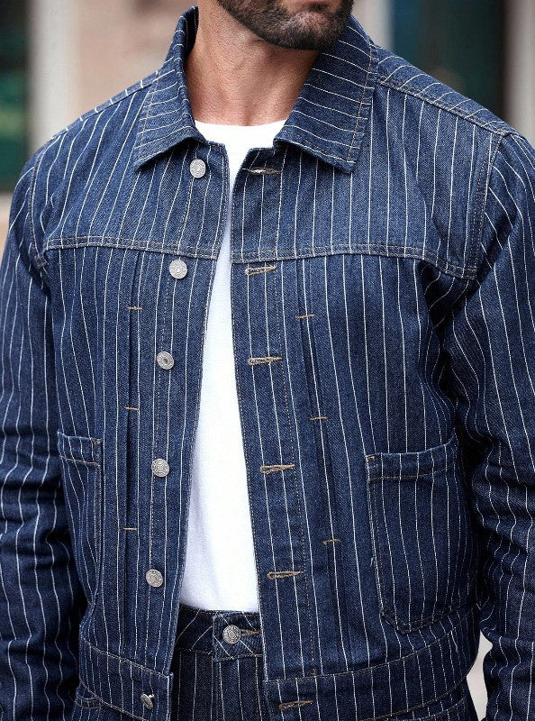 Men’s Pinstripe Jacket and Pants Set