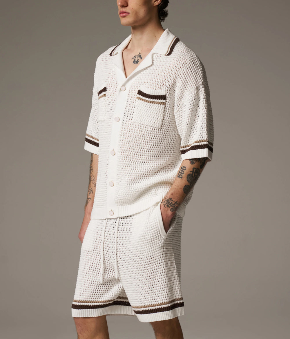 Men’s Short-Sleeve Shirt and Shorts Set