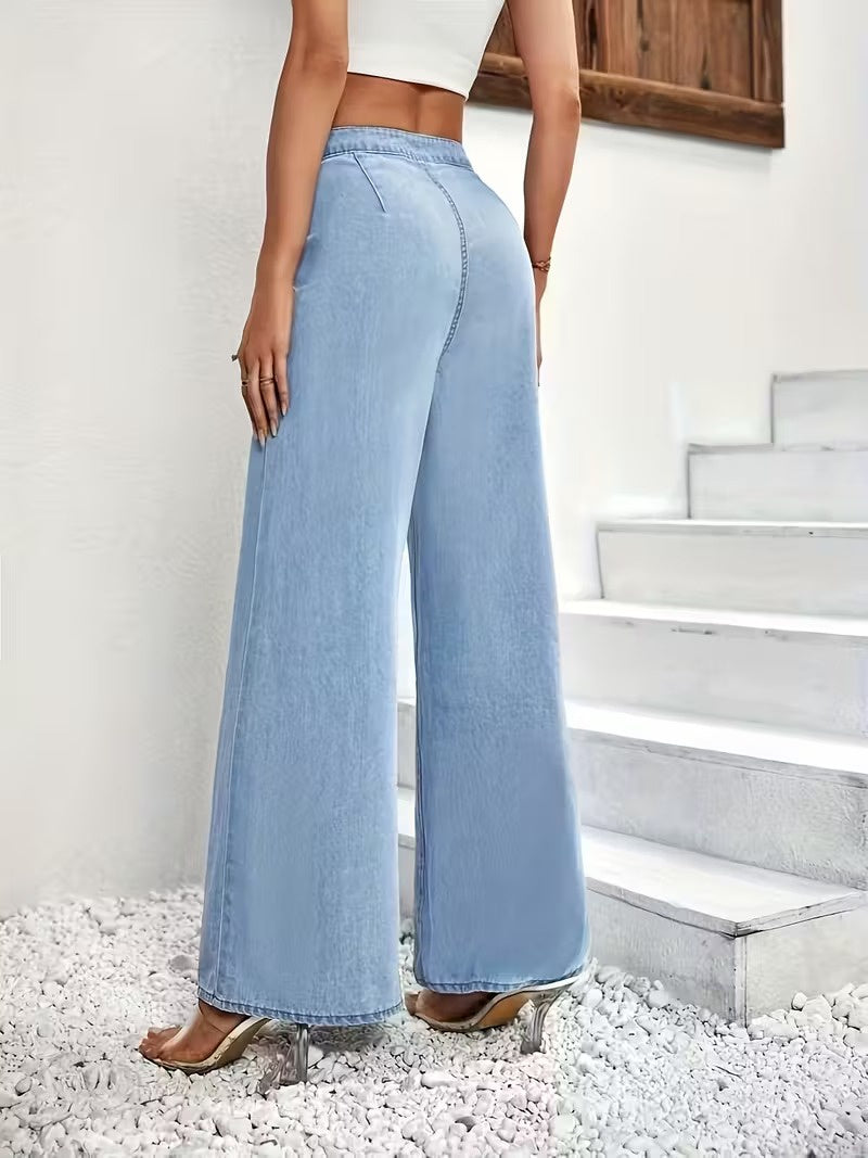 Women's Wide-Leg Pants with Laces